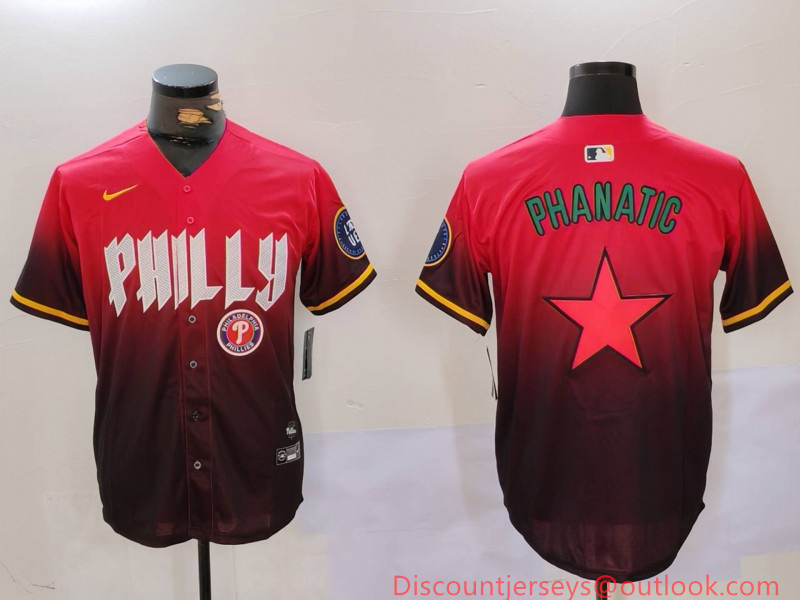 Men's Philadelphia Phillies Phanatic Red City Connect Limited Stitched Jersey 1 Men's Philadelphia Phillies Phanatic Red City Connect Limited Stitched Jersey 1