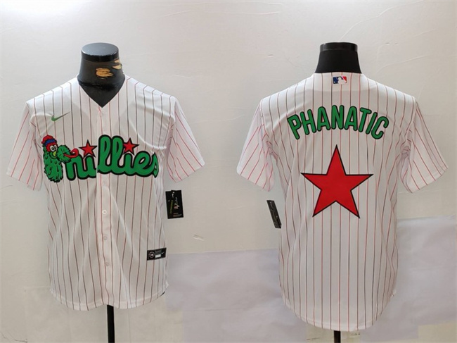 Men's Philadelphia Phillies Phanatic White Green Cool Base Stitched Jersey Men's Philadelphia Phillies Phanatic White Green Cool Base Stitched Jersey