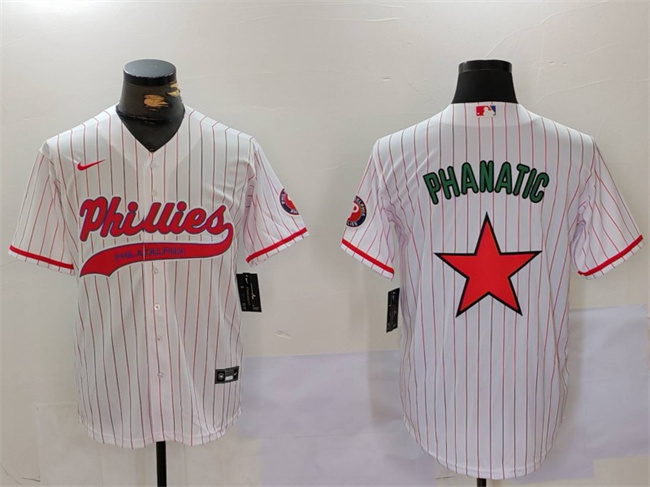 Men's Philadelphia Phillies Phanatic White Red Cool Base Stitched Jersey Men's Philadelphia Phillies Phanatic White Red Cool Base Stitched Jersey