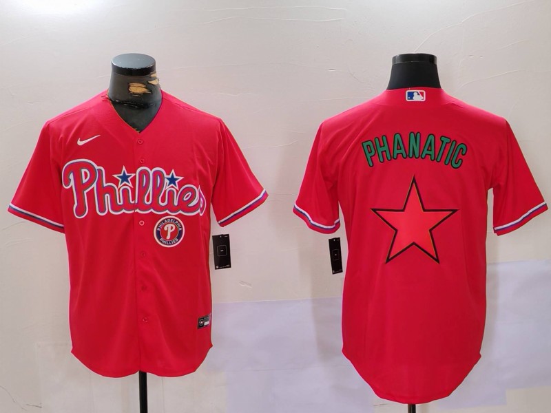 Men's Philadelphia Phillies Phanatic Red Cool Base Stitched Jersey 2 Men's Philadelphia Phillies Phanatic Red Cool Base Stitched Jersey 2