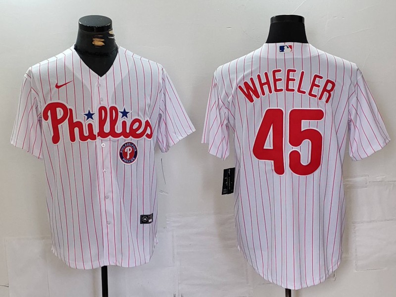 Men's Philadelphia Phillies #45 Zack Wheeler White Cool Base Stitched Jersey 1 Men's Philadelphia Phillies #45 Zack Wheeler White Cool Base Stitched Jersey 1