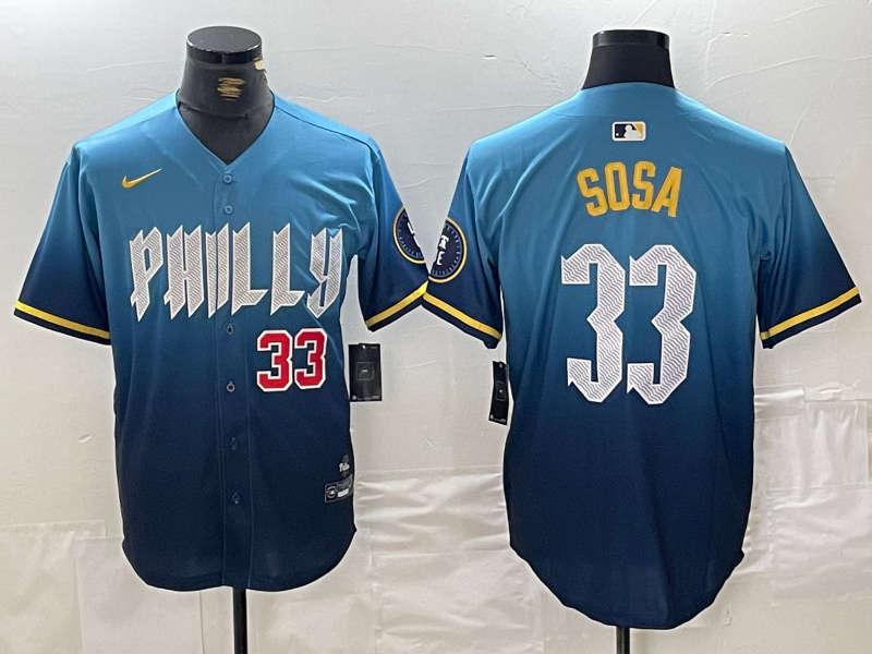 Men's Philadelphia Phillies #33 Edmundo Sosa Blue 2024 City Connect Limited Stitched Jersey 4 Men's Philadelphia Phillies #33 Edmundo Sosa Blue 2024 City Connect Limited Stitched Jersey 4