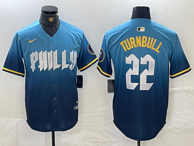 Men's Philadelphia Phillies #22 Spencer Turnbull Blue 2024 City Connect Limited Stitched Jersey 3 Men's Philadelphia Phillies #22 Spencer Turnbull Blue 2024 City Connect Limited Stitched Jersey 3