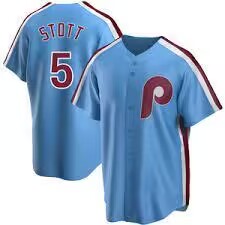 Men's Philadelphia Phillies #5 Bryson Stott Blue Cool Base Stitched Jersey Men's Philadelphia Phillies #5 Bryson Stott Blue Cool Base Stitched Jersey