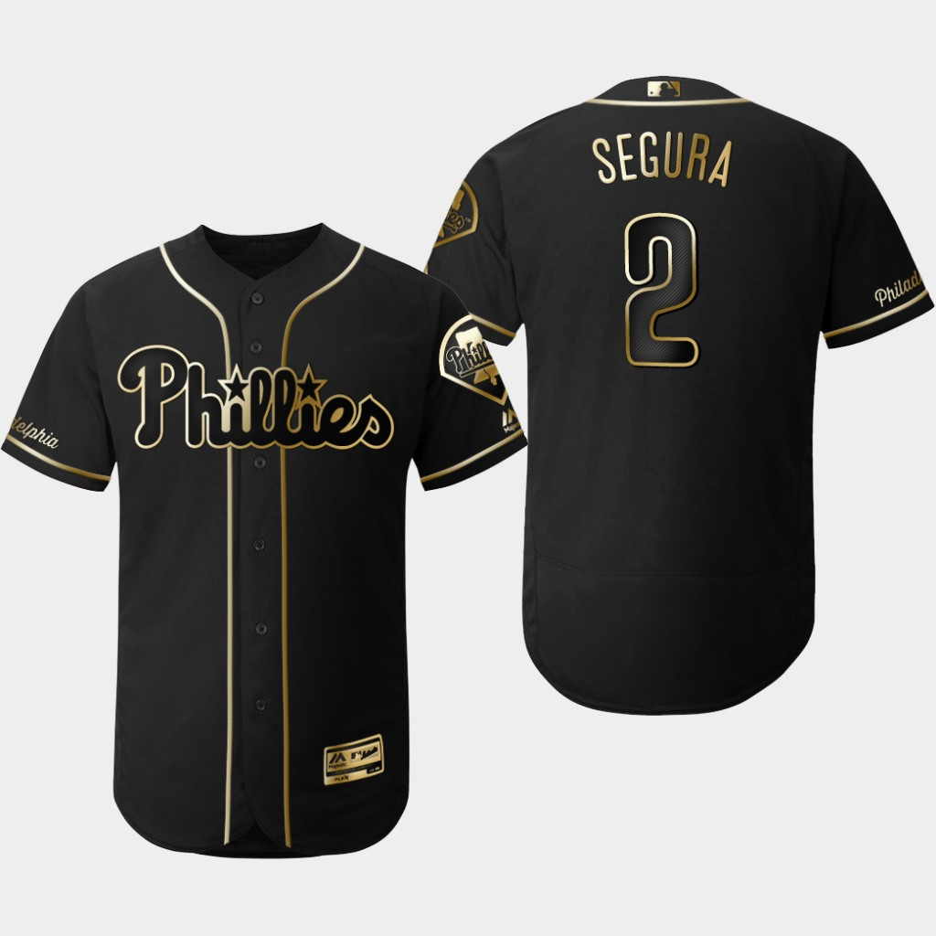 Phillies 2 Jean Segura Black Gold Flexbase Jersey Phillies 2 Jean Segura Black Gold Flexbase Jersey