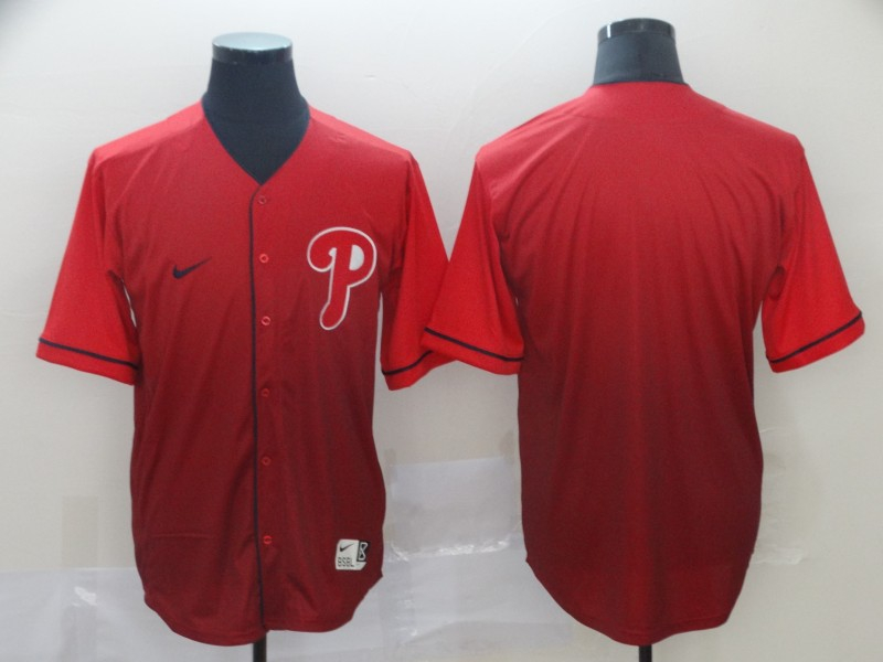 Phillies Blank Red Drift Fashion Jersey Phillies Blank Red Drift Fashion Jersey