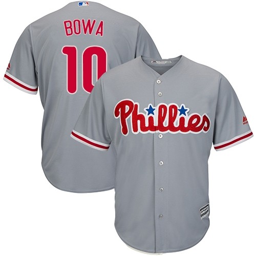 Phillies 10 Larry Bowa Gray Cool Base Jersey Phillies 10 Larry Bowa Gray Cool Base Jersey