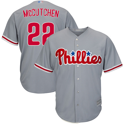 Phillies #22 Andrew McCutchen Grey New Cool Base Stitched Baseball Jersey Phillies #22 Andrew McCutchen Grey New Cool Base Stitched Baseball Jersey