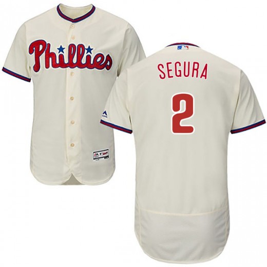 Men's Philadelphia Phillies #2 Jean Segura Cream Flex Base Alternate Collection Jersey Men's Philadelphia Phillies #2 Jean Segura Cream Flex Base Alternate Collection Jersey