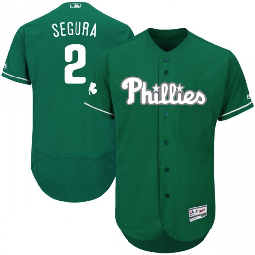 Men's Philadelphia Phillies #2 Jean Segura Green Flex Base Celtic Collection Jersey Men's Philadelphia Phillies #2 Jean Segura Green Flex Base Celtic Collection Jersey