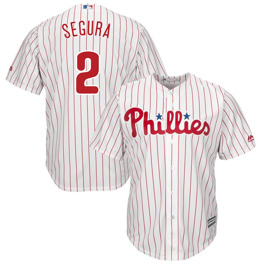 Men's Philadelphia Phillies #2 Jean Segura White Home Cool Base Jersey Men's Philadelphia Phillies #2 Jean Segura White Home Cool Base Jersey