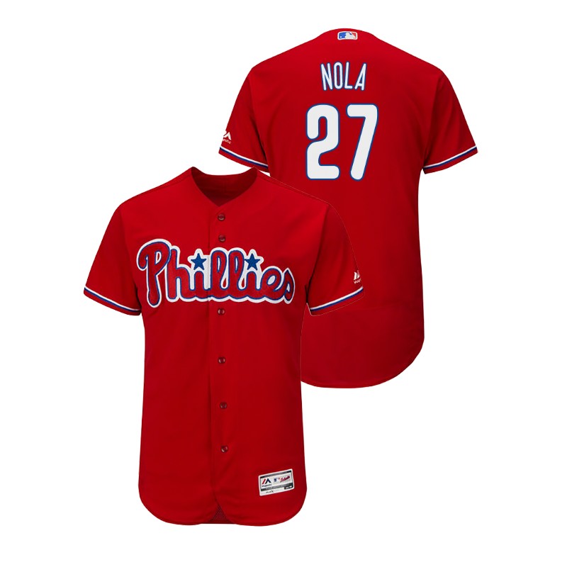 Men's Philadelphia Phillies #27 Aaron Nola Red Flexbase MLB Jersey Men's Philadelphia Phillies #27 Aaron Nola Red Flexbase MLB Jersey