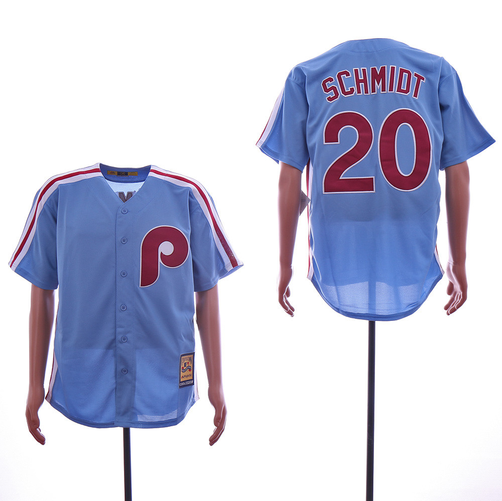 Phillies 20 Mike Schmidt Light Blue Alternate Cooperstown Collection Jersey Phillies 20 Mike Schmidt Light Blue Alternate Cooperstown Collection Jersey