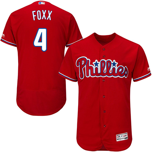 Phillies #4 Jimmy Foxx Red Flexbase Authentic Collection Stitched MLB Jersey Phillies #4 Jimmy Foxx Red Flexbase Authentic Collection Stitched MLB Jersey