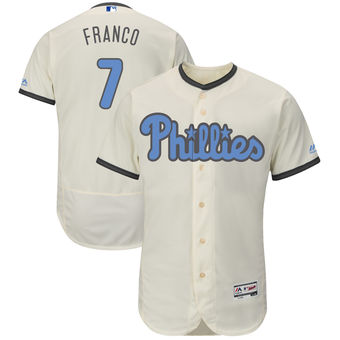 Men's Philadelphia Phillies Maikel Franco Majestic Cream Father's Day FlexBase Jersey Men's Philadelphia Phillies Maikel Franco Majestic Cream Father's Day FlexBase Jersey