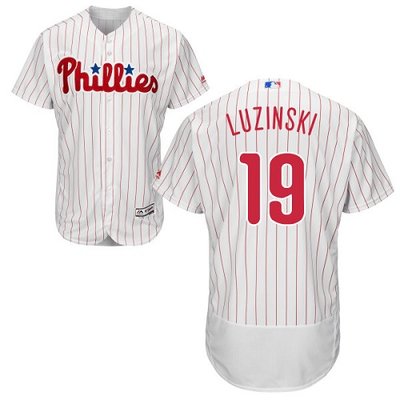 Phillies #19 Greg Luzinski White(Red Strip) Flexbase Authentic Collection Stitched MLB Jerse Phillies #19 Greg Luzinski White(Red Strip) Flexbase Authentic Collection Stitched MLB Jerse