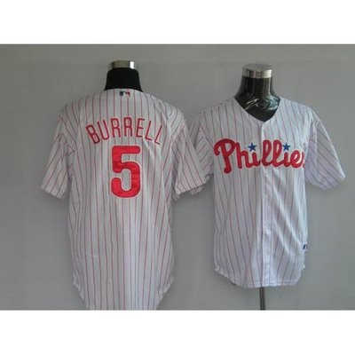 Jersey Philadelphia Phillies 5 Burrell White Jersey Philadelphia Phillies 5 Burrell White