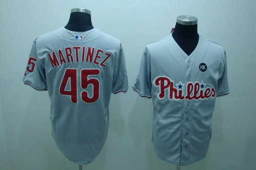 MLB Jersey Philadelphia Phillies 45 MARTINEZ grey Jersey MLB Jersey Philadelphia Phillies 45 MARTINEZ grey Jersey