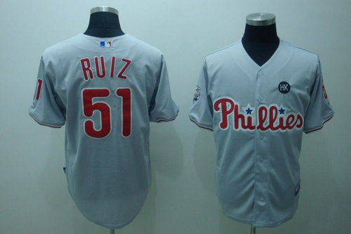 MLB Jersey Philadelphia Phillies #51 RUIZ grey Jersey MLB Jersey Philadelphia Phillies #51 RUIZ grey Jersey