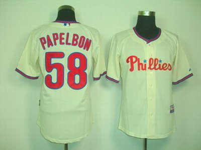 mlb philadelphia phillies #58 papelbon cream mlb philadelphia phillies #58 papelbon cream