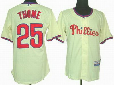 Philadelphia Phillies #25 Jim Thome cream Jersey Philadelphia Phillies #25 Jim Thome cream Jersey