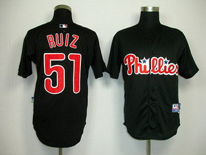 Philadelphia Phillies Carlos 51 Ruiz black Jersey Philadelphia Phillies Carlos 51 Ruiz black Jersey