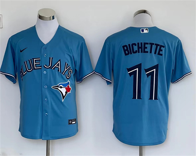 Men's Toronto Blue Jays #11 Bo Bichette Blue Cool Base Stitched Baseball Jersey Men's Toronto Blue Jays #11 Bo Bichette Blue Cool Base Stitched Baseball Jersey