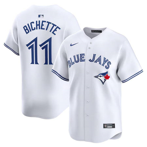 Men's Toronto Blue Jays #11 Bo Bichette White 2024 Home Limited Stitched Baseball Jersey Men's Toronto Blue Jays #11 Bo Bichette White 2024 Home Limited Stitched Baseball Jersey