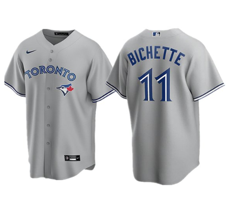 Men's Toronto Blue Jays #11 Bo Bichette Gray Cool Base Stitched MLB Jersey Men's Toronto Blue Jays #11 Bo Bichette Gray Cool Base Stitched MLB Jersey