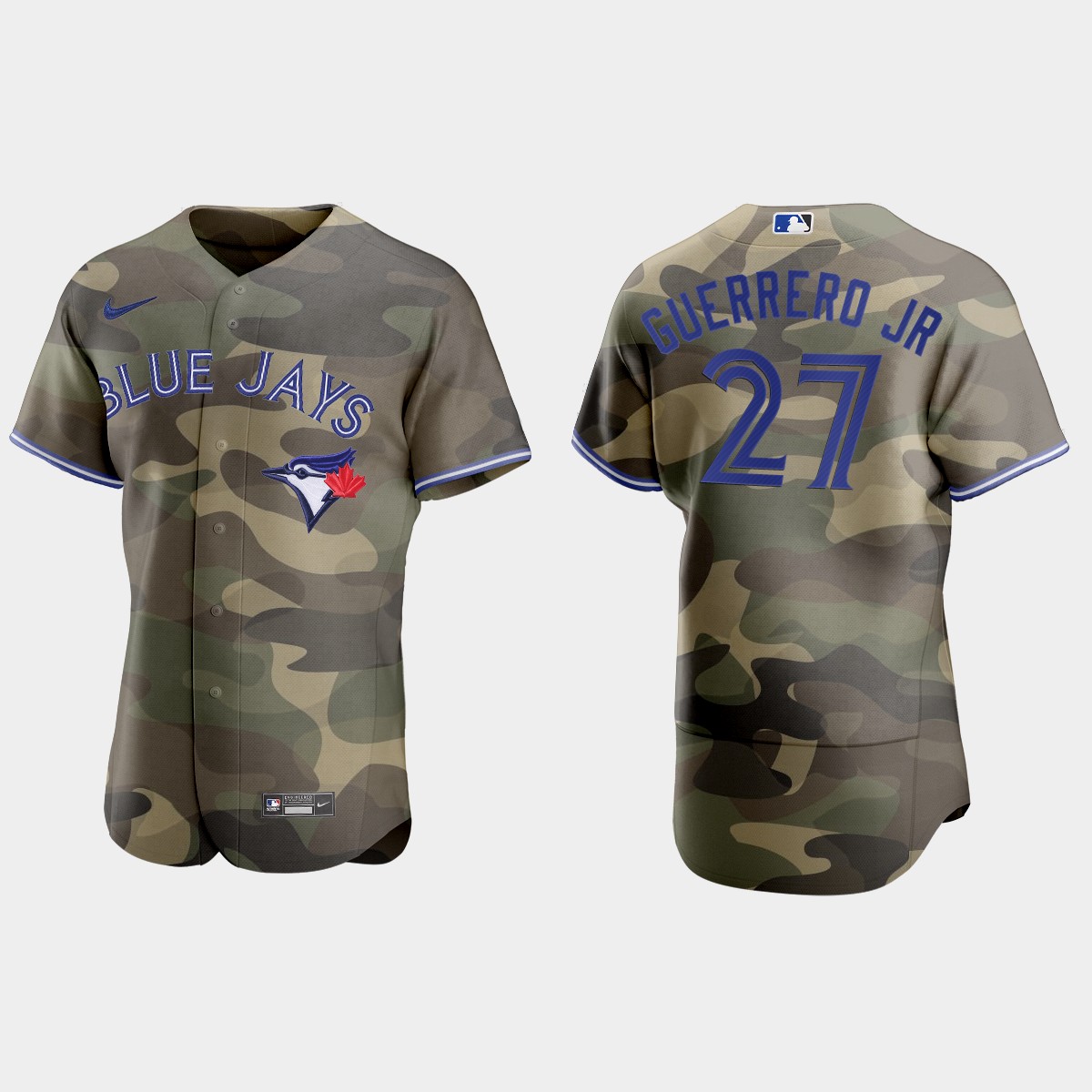 Toronto Blue Jays #27 Vladimir Guerrero Jr. Men's Nike 2021 Armed Forces Day Authentic MLB Jersey -Camo Toronto Blue Jays #27 Vladimir Guerrero Jr. Men's Nike 2021 Armed Forces Day Authentic MLB Jersey -Camo
