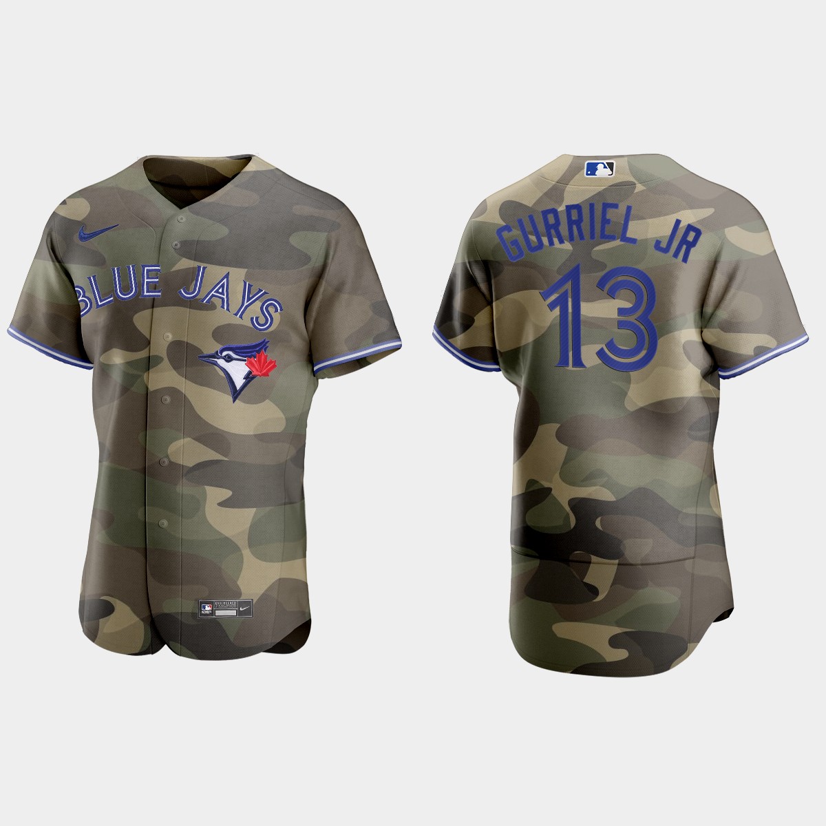 Toronto Blue Jays #13 Lourdes Gurriel Jr. Men's Nike 2021 Armed Forces Day Authentic MLB Jersey -Camo Toronto Blue Jays #13 Lourdes Gurriel Jr. Men's Nike 2021 Armed Forces Day Authentic MLB Jersey -Camo
