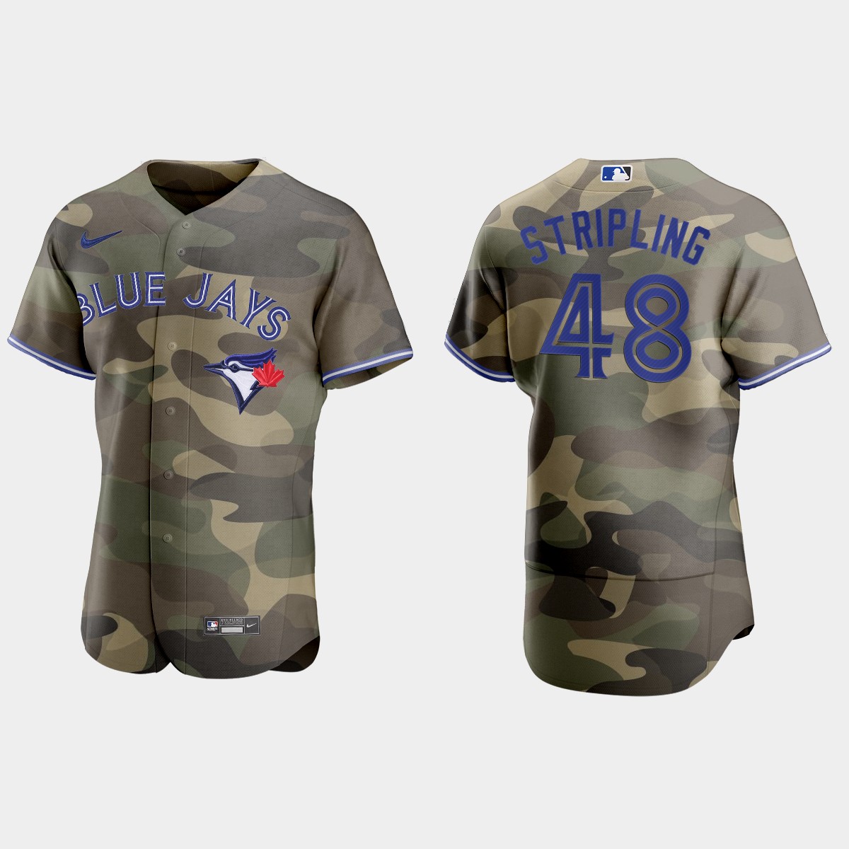 Toronto Blue Jays #48 Ross Stripling Men's Nike 2021 Armed Forces Day Authentic MLB Jersey -Camo Toronto Blue Jays #48 Ross Stripling Men's Nike 2021 Armed Forces Day Authentic MLB Jersey -Camo