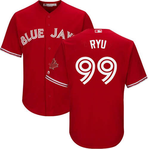 Blue Jays #99 Hyun-Jin Ryu Red New Cool Base Stitched MLB Jersey Blue Jays #99 Hyun-Jin Ryu Red New Cool Base Stitched MLB Jersey