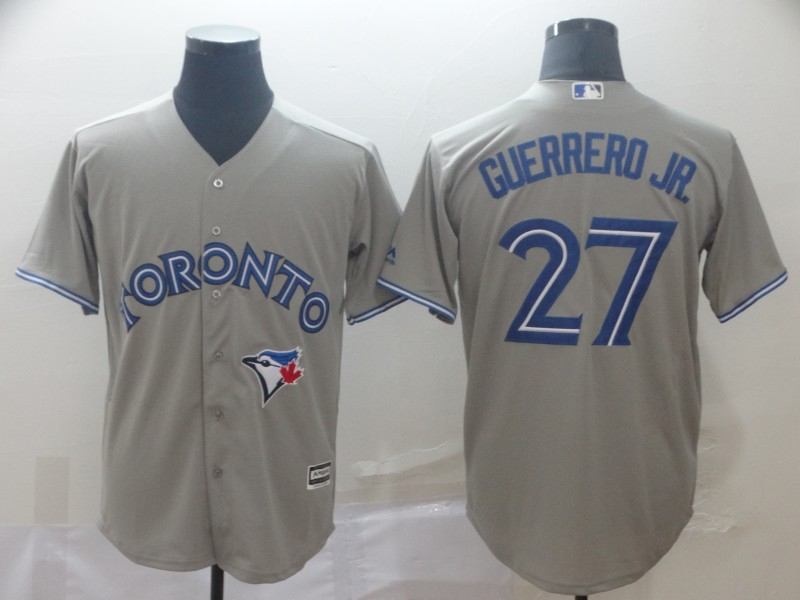 Blue Jays 27 Vladimir Guerrero Jr. Gray Cool Base Jersey Blue Jays 27 Vladimir Guerrero Jr. Gray Cool Base Jersey