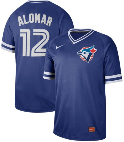 Blue Jays #12 Roberto Alomar Royal Authentic Cooperstown Collection Stitched Baseball Jersey Blue Jays #12 Roberto Alomar Royal Authentic Cooperstown Collection Stitched Baseball Jersey