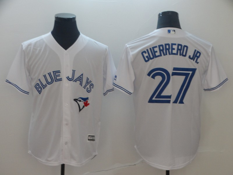 Blue Jays 27 Vladimir Guerrero Jr. White Cool Base Jersey Blue Jays 27 Vladimir Guerrero Jr. White Cool Base Jersey
