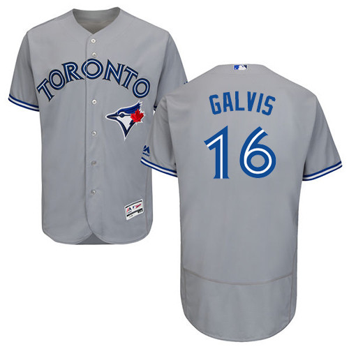 Blue Jays #16 Freddy Galvis Grey Flexbase Authentic Collection Stitched Baseball Jersey Blue Jays #16 Freddy Galvis Grey Flexbase Authentic Collection Stitched Baseball Jersey