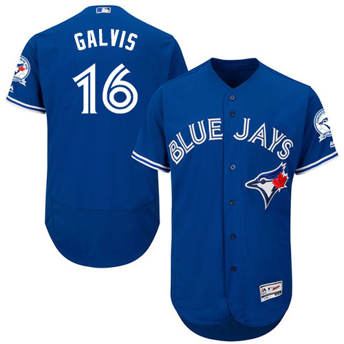 Blue Jays #16 Freddy Galvis Blue Flexbase Authentic Collection Stitched Baseball Jersey Blue Jays #16 Freddy Galvis Blue Flexbase Authentic Collection Stitched Baseball Jersey