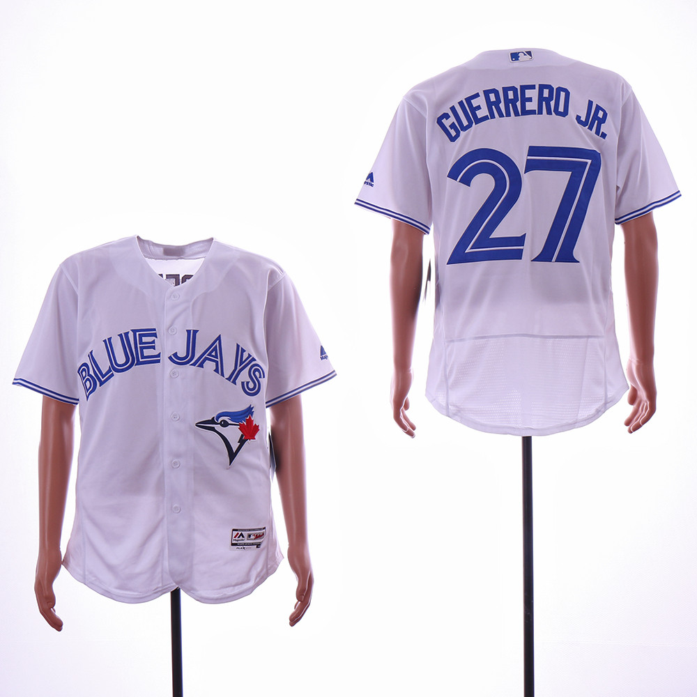 Blue Jays 27 Vladimir Guerrero Jr. White Flexbase Jersey Blue Jays 27 Vladimir Guerrero Jr. White Flexbase Jersey