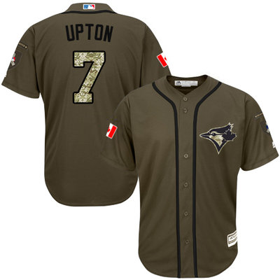 Blue Jays #7 B.J. Upton Green Salute to Service Stitched MLB Jersey Blue Jays #7 B.J. Upton Green Salute to Service Stitched MLB Jersey