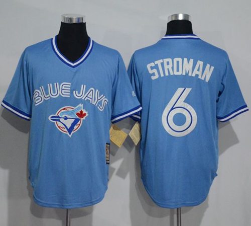 Blue Jays #6 Marcus Stroman Light Blue Cooperstown Throwback Stitched MLB Blue Jays #6 Marcus Stroman Light Blue Cooperstown Throwback Stitched MLB