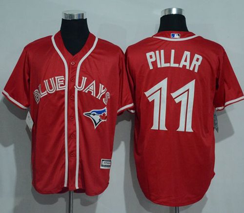 Blue Jays #11 Kevin Pillar Red New Cool Base Canada Day Stitched MLB Jersey Blue Jays #11 Kevin Pillar Red New Cool Base Canada Day Stitched MLB Jersey