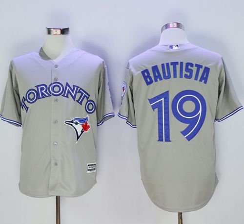 Blue Jays #19 Jose Bautista Grey New Cool Base 40th Anniversary Stitched MLB Jersey Blue Jays #19 Jose Bautista Grey New Cool Base 40th Anniversary Stitched MLB Jersey