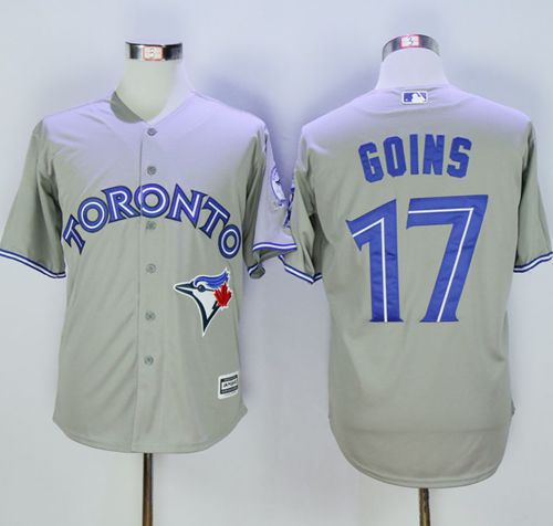 Blue Jays #17 Ryan Goins Grey New Cool Base 40th Anniversary Stitched MLB Jersey Blue Jays #17 Ryan Goins Grey New Cool Base 40th Anniversary Stitched MLB Jersey