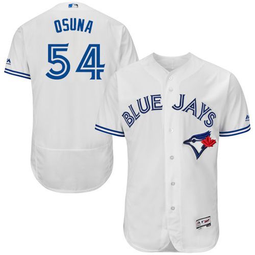 Blue Jays #54 Roberto Osuna White Flexbase Authentic Collection Stitched MLB Jersey Blue Jays #54 Roberto Osuna White Flexbase Authentic Collection Stitched MLB Jersey