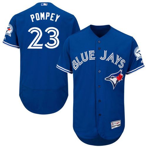 Blue Jays #23 Dalton Pompey Blue Flexbase Authentic Collection Stitched MLB Jersey Blue Jays #23 Dalton Pompey Blue Flexbase Authentic Collection Stitched MLB Jersey