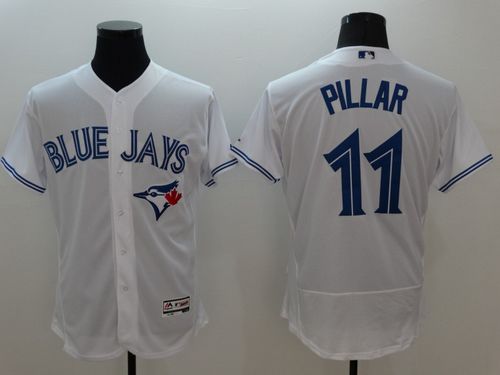 Blue Jays #11 Kevin Pillar White Flexbase Authentic Collection Stitched MLB Jersey Blue Jays #11 Kevin Pillar White Flexbase Authentic Collection Stitched MLB Jersey