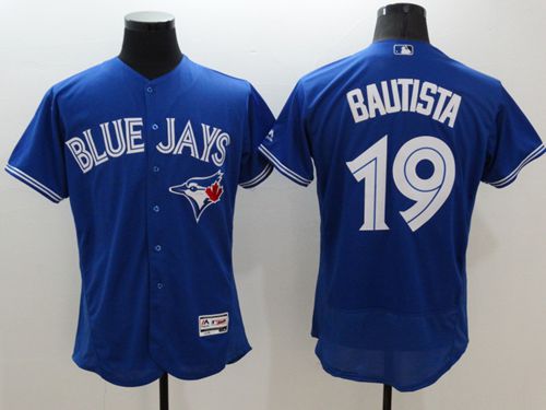 Blue Jays #19 Jose Bautista Blue Flexbase Authentic Collection Stitched MLB Jersey Blue Jays #19 Jose Bautista Blue Flexbase Authentic Collection Stitched MLB Jersey