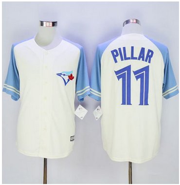 Blue Jays #11 Kevin Pillar CreamBlue Exclusive New Cool Base Stitched MLB Jersey Blue Jays #11 Kevin Pillar CreamBlue Exclusive New Cool Base Stitched MLB Jersey