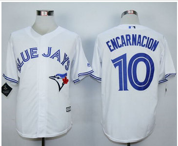 Toronto Blue Jays #10 Edwin Encarnacion White New Cool Base Stitched MLB Jersey Toronto Blue Jays #10 Edwin Encarnacion White New Cool Base Stitched MLB Jersey